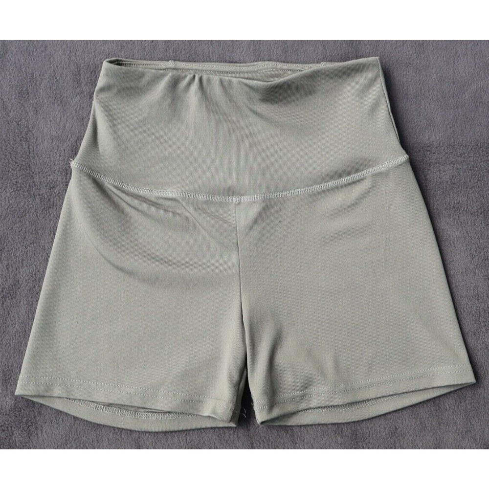 Womens Shosho Fashion Sports‎ Workout Exercise Shorts Olive Green Size Small